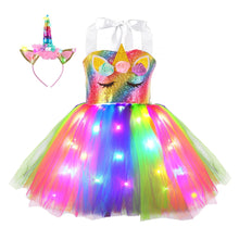 Charger l'image dans la galerie, đ Robe Licorne Lumineuse â Ădition Féérique de NoĂ«l âš